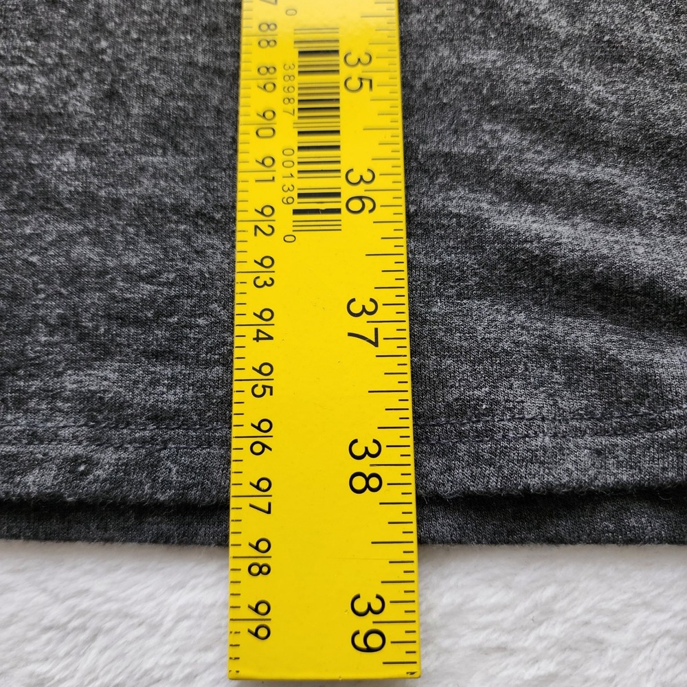 Shift Dress Womens Large Gray White Ruched Bell Sleeve Peasant Prairie Cottage - Picture 11 of 14